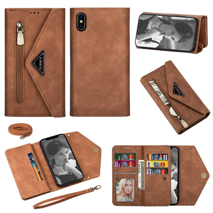 Skin Feel Zipper Horizontal Flip Leather Case with Holder & Card Slots & Photo Frame & Lanyard & Long Rope, For iPhone 6, For iPhone 6 Plus, For iPhone 7 / 8 / SE (2020), For iPhone 7 Plus / 8 Plus, For iPhone 11, For iPhone 11 Pro, For iPhone 11 Pro M...