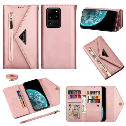 Skin Feel Zipper Horizontal Flip Leather Case with Holder & Card Slots & Photo Frame & Lanyard & Long Rope, For Samsung Galaxy Note20, For Samsung Galaxy Note20 Ultra, For Samsung Galaxy S20, For Samsung Galaxy S20+, For Samsung Galaxy S20 Ultra       ...