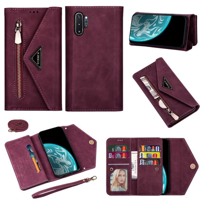 Skin Feel Zipper Horizontal Flip Leather Case with Holder & Card Slots & Photo Frame & Lanyard & Long Rope, For Samsung Galaxy Note10+, For Samsung Galaxy S10, For Samsung Galaxy S10+, For Samsung Galaxy S10e, For Samsung Galaxy A21                    ...