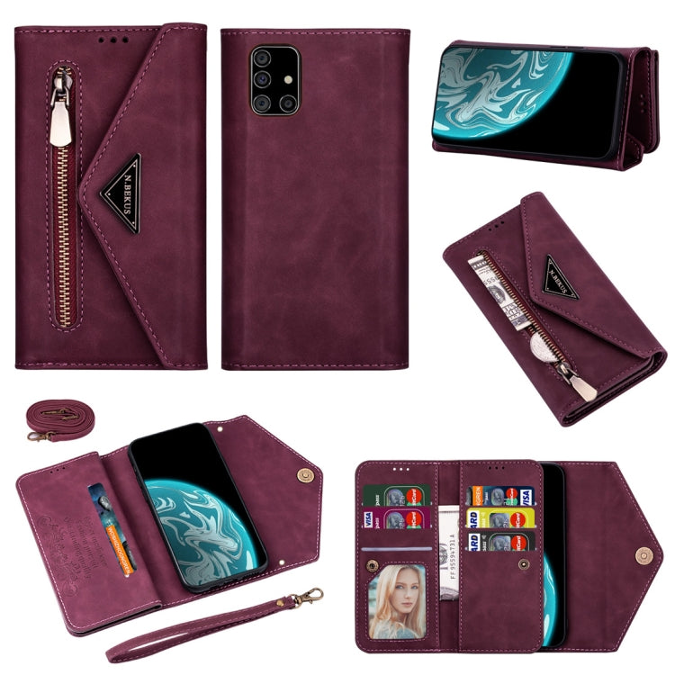 Skin Feel Zipper Horizontal Flip Leather Case with Holder & Card Slots & Photo Frame & Lanyard & Long Rope, For Samsung Galaxy Note10+, For Samsung Galaxy S10, For Samsung Galaxy S10+, For Samsung Galaxy S10e, For Samsung Galaxy A21                    ...