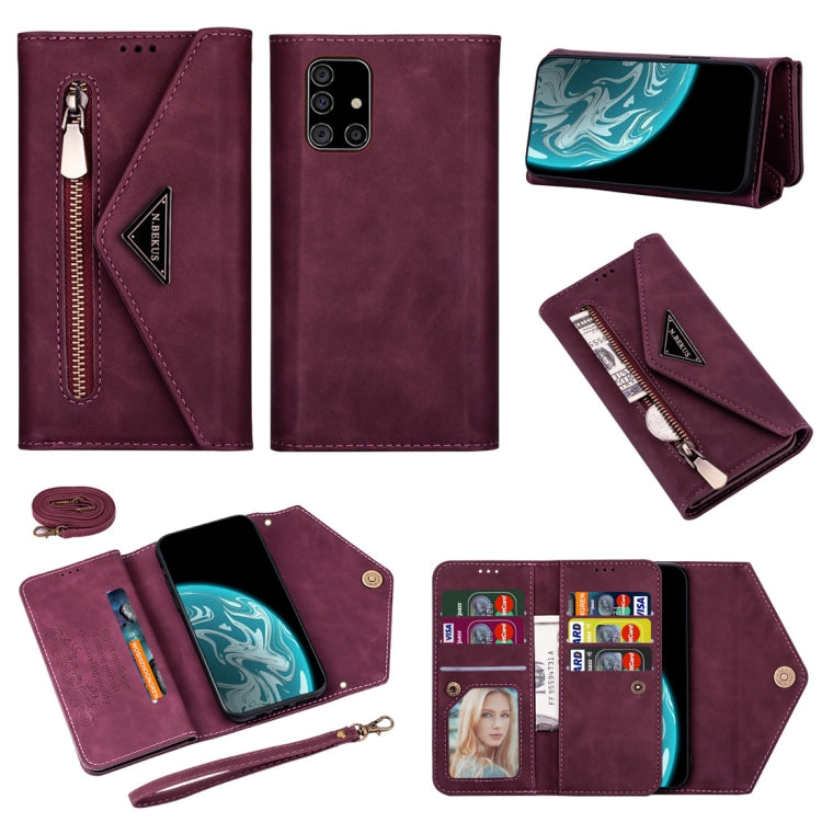 Skin Feel Zipper Horizontal Flip Leather Case with Holder & Card Slots & Photo Frame & Lanyard & Long Rope, For Samsung Galaxy Note10+, For Samsung Galaxy S10, For Samsung Galaxy S10+, For Samsung Galaxy S10e, For Samsung Galaxy A21                    ...