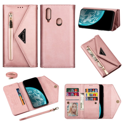 Skin Feel Zipper Horizontal Flip Leather Case with Holder & Card Slots & Photo Frame & Lanyard & Long Rope, For Samsung Galaxy A10 / M10, For Samsung Galaxy A20 / A30 / M10s, For Samsung Galaxy A20e / A10e, For Samsung Galaxy A20s, For Samsung Galaxy A...