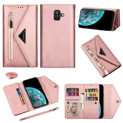 Skin Feel Zipper Horizontal Flip Leather Case with Holder & Card Slots & Photo Frame & Lanyard & Long Rope, For Samsung Galaxy A6 (2018), For Samsung Galaxy A7 (2018) / A750, For Samsung Galaxy J4 (2018), For Samsung Galaxy J7 (2018)                   ...