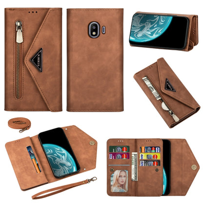 Skin Feel Zipper Horizontal Flip Leather Case with Holder & Card Slots & Photo Frame & Lanyard & Long Rope, For Samsung Galaxy A6 (2018), For Samsung Galaxy A7 (2018) / A750, For Samsung Galaxy J4 (2018), For Samsung Galaxy J7 (2018)                   ...
