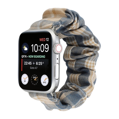 JK Uniform Style Cloth + Stainless Steel Watch Wrist Strap, For Apple Watch Series 7 45mm / 6 & SE & 5 & 4 44mm / 3 & 2 & 1 42mm, For Apple Watch Series 7 41mm / 6 & SE & 5 & 4 40mm / 3 & 2 & 1 38mm
