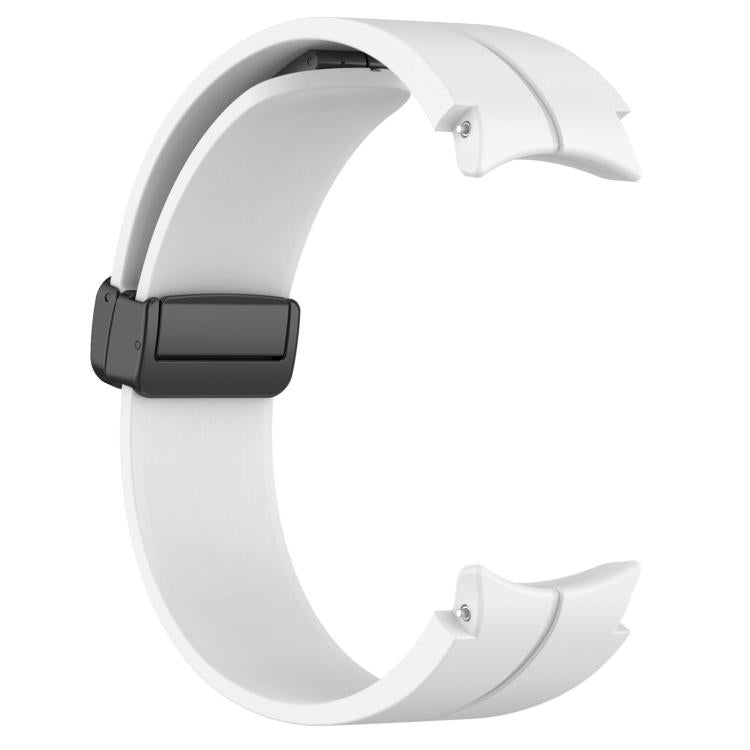xDfind Fold Magnetic Black Buckle Silicone Watch Band, For Samsung Galaxy Watch7 / FE / 6 / 5 / 4, For Samsung Galaxy Watch6 / Watch6 Classic, For Samsung Galaxy Watch5 / Watch5 Pro, For Samsung Galaxy Watch4 / Watch4 Classic                           ...
