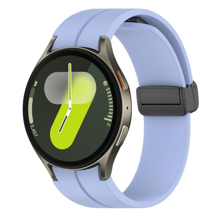 xDfind Fold Magnetic Black Buckle Silicone Watch Band, For Samsung Galaxy Watch7 / FE / 6 / 5 / 4, For Samsung Galaxy Watch6 / Watch6 Classic, For Samsung Galaxy Watch5 / Watch5 Pro, For Samsung Galaxy Watch4 / Watch4 Classic                           ...