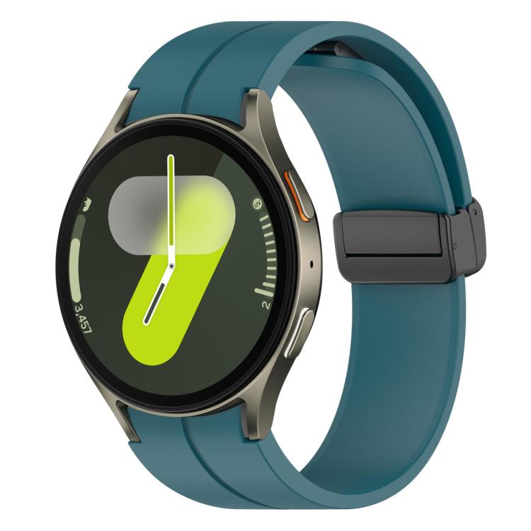 xDfind Fold Magnetic Black Buckle Silicone Watch Band, For Samsung Galaxy Watch7 / FE / 6 / 5 / 4, For Samsung Galaxy Watch6 / Watch6 Classic, For Samsung Galaxy Watch5 / Watch5 Pro, For Samsung Galaxy Watch4 / Watch4 Classic                           ...