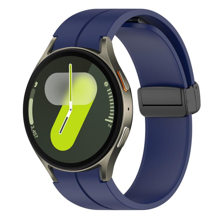 xDfind Fold Magnetic Black Buckle Silicone Watch Band, For Samsung Galaxy Watch7 / FE / 6 / 5 / 4, For Samsung Galaxy Watch6 / Watch6 Classic, For Samsung Galaxy Watch5 / Watch5 Pro, For Samsung Galaxy Watch4 / Watch4 Classic                           ...
