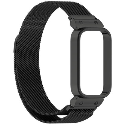 xDfind Watch Frame Integrated Milan Magnetic Metal Watch Band, For Redmi Band 3 / Xiaomi Smart Band 9 Active, For Redmi Band 2 / Xiaomi Smart Band 8 Active
