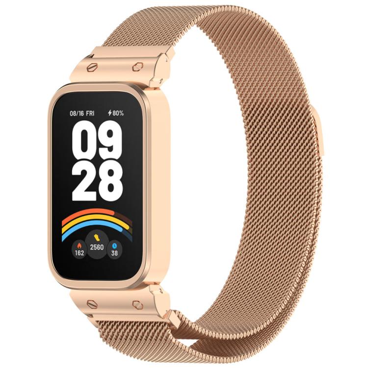 xDfind Watch Frame Integrated Milan Magnetic Metal Watch Band, For Xiaomi Band 10 Pro/9 Pro/Redmi Watch 6/5/4, For Redmi Watch 5 / Watch 4, For Redmi Band 3 / Xiaomi Smart Band 9 Active, For Redmi Band 2 / Xiaomi Smart Band 8 Active