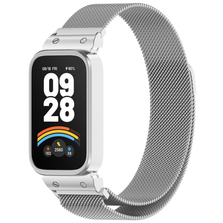 xDfind Watch Frame Integrated Milan Magnetic Metal Watch Band, For Xiaomi Band 10 Pro/9 Pro/Redmi Watch 6/5/4, For Redmi Watch 5 / Watch 4, For Redmi Band 3 / Xiaomi Smart Band 9 Active, For Redmi Band 2 / Xiaomi Smart Band 8 Active