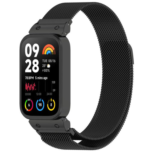 xDfind Watch Frame Integrated Milan Magnetic Metal Watch Band, For Xiaomi Band 10 Pro/9 Pro/Redmi Watch 6/5/4, For Redmi Watch 5 / Watch 4, For Redmi Band 3 / Xiaomi Smart Band 9 Active, For Redmi Band 2 / Xiaomi Smart Band 8 Active