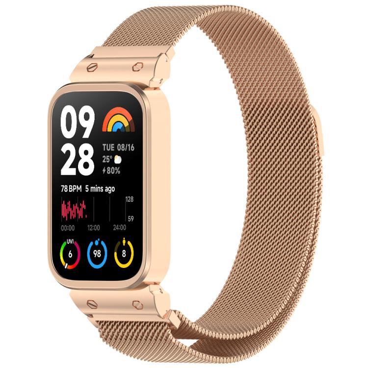 xDfind Watch Frame Integrated Milan Magnetic Metal Watch Band, For Xiaomi Band 10 Pro/9 Pro/Redmi Watch 6/5/4, For Redmi Watch 5 / Watch 4, For Redmi Band 3 / Xiaomi Smart Band 9 Active, For Redmi Band 2 / Xiaomi Smart Band 8 Active