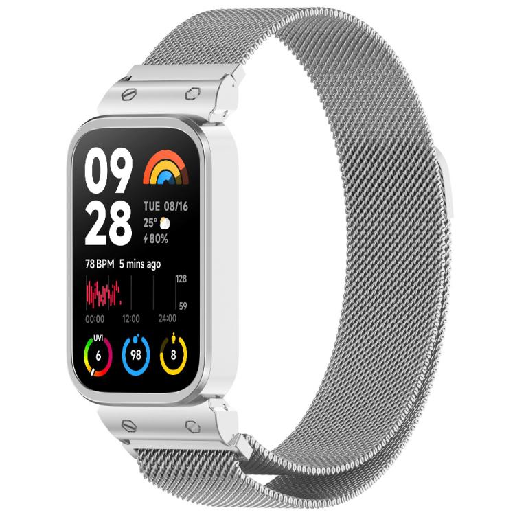 xDfind Watch Frame Integrated Milan Magnetic Metal Watch Band, For Xiaomi Band 10 Pro/9 Pro/Redmi Watch 6/5/4, For Redmi Watch 5 / Watch 4, For Redmi Band 3 / Xiaomi Smart Band 9 Active, For Redmi Band 2 / Xiaomi Smart Band 8 Active
