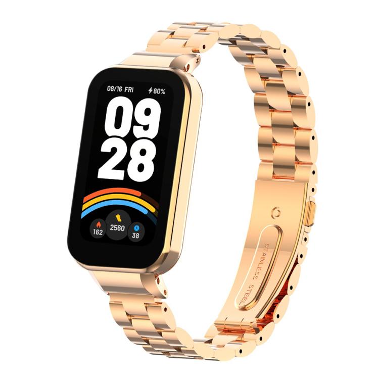 xDfind Watch Frame Integrated Three Beads Metal Watch Band, For Xiaomi Band 10 Pro/9 Pro/Redmi Watch 6/5/4, For Redmi Watch 5, For Redmi Band 3 / Xiaomi Smart Band 9 Active, For Redmi Watch 4, For Redmi Band 2 / Xiaomi Smart Band 8 Active              ...