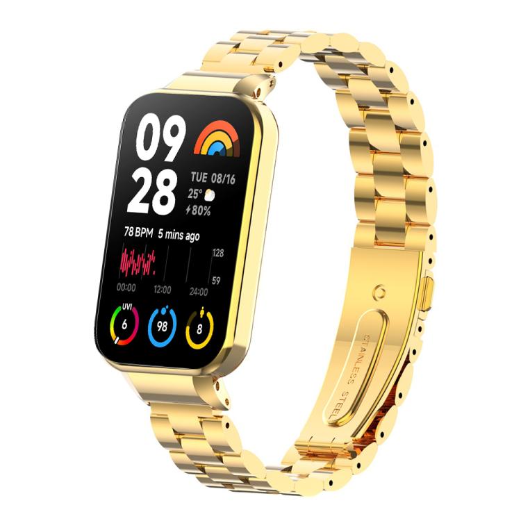 xDfind Watch Frame Integrated Three Beads Metal Watch Band, For Xiaomi Band 10 Pro/9 Pro/Redmi Watch 6/5/4, For Redmi Watch 5, For Redmi Band 3 / Xiaomi Smart Band 9 Active, For Redmi Watch 4, For Redmi Band 2 / Xiaomi Smart Band 8 Active              ...