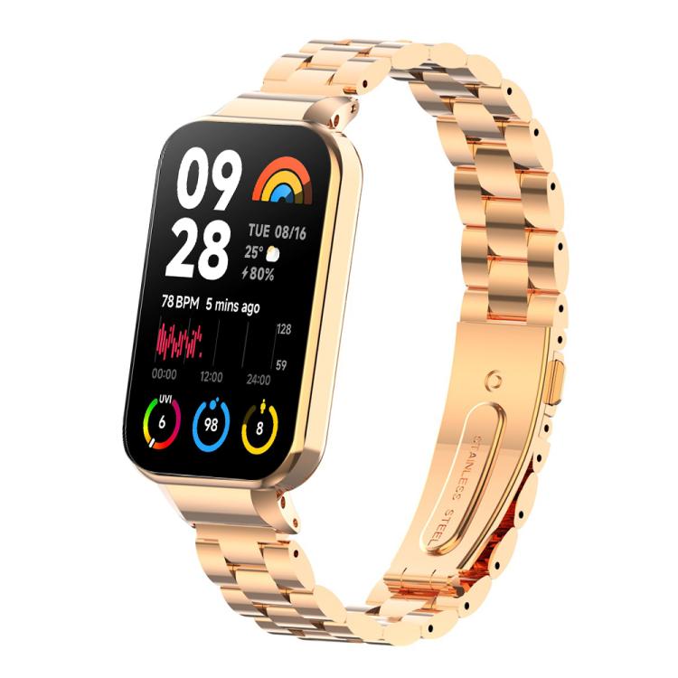 xDfind Watch Frame Integrated Three Beads Metal Watch Band, For Xiaomi Band 10 Pro/9 Pro/Redmi Watch 6/5/4, For Redmi Watch 5, For Redmi Band 3 / Xiaomi Smart Band 9 Active, For Redmi Watch 4, For Redmi Band 2 / Xiaomi Smart Band 8 Active              ...