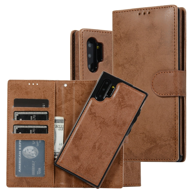 Retro 2 in 1 Detachable Magnetic Horizontal Flip TPU + PU Leather Case with Holder & Card Slots & Photo Frame & Wallet, For Samsung Galaxy Note8, For Samsung Galaxy Note9, For Samsung Galaxy Note10, For Samsung Galaxy Note10+, For Samsung Galaxy S8    ...