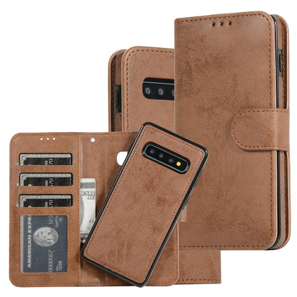 Retro 2 in 1 Detachable Magnetic Horizontal Flip TPU + PU Leather Case with Holder & Card Slots & Photo Frame & Wallet, For Samsung Galaxy S10, For Samsung Galaxy S10e, For Samsung Galaxy S10+, For Samsung Galaxy S20, For Samsung Galaxy S20+           ...
