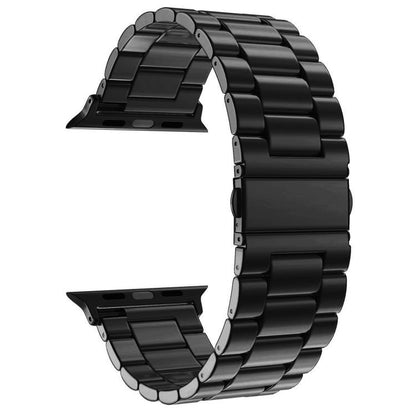 xDfind Three Beads Fold Buckle Stainless Steel Watch Band, For Apple Watch 42 / 44 / 45 / 46 / 49mm, For Apple Watch 38 / 40 / 41 / S10 42mm