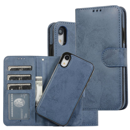 KLT888-2 Retro 2 in 1 Detachable Magnetic Horizontal Flip TPU + PU Leather Case with Holder & Card Slots & Photo Frame & Wallet, For iPhone XR, For iPhone XS Max, For iPhone 12 mini, For iPhone 12 / 12 Pro, For iPhone 12 Pro Max