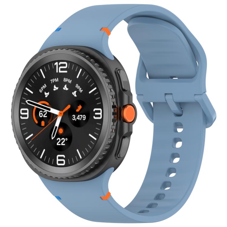 For Samsung Galaxy Watch8 Classic 46mm / Watch8 44mm / 40mm xDfind Stitched Solid Color Silicone Watch Band, 20mm, 22mm