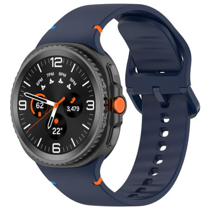 For Samsung Galaxy Watch8 Classic 46mm / Watch8 44mm / 40mm xDfind Stitched Solid Color Silicone Watch Band, 20mm, 22mm