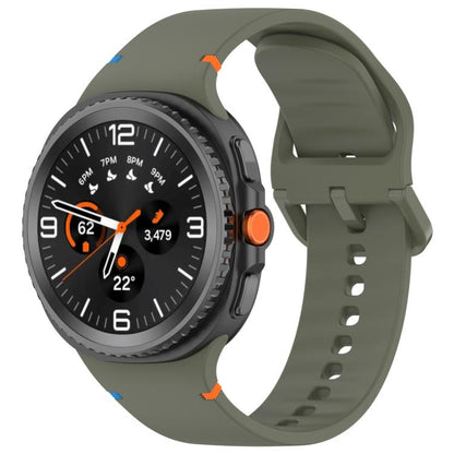 For Samsung Galaxy Watch8 Classic 46mm / Watch8 44mm / 40mm xDfind Stitched Solid Color Silicone Watch Band, 20mm, 22mm
