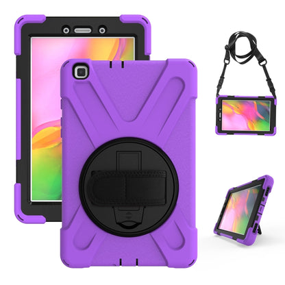 Shockproof Colorful Silicone + PC Protective Case with Holder & Hand Grip Strap, For Samsung Tab A 8.0(2019) T290 / T295, For Samsung Galaxy Tab Active Pro T540 / T545 / Tab Active4 Pro                                                                   ...