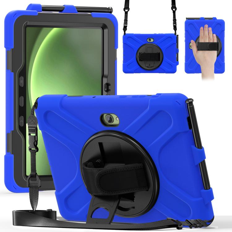 Shockproof Colorful Silicone + PC Protective Case with Holder & Hand Grip Strap, For Samsung Tab A 8.0(2019) T290 / T295, For Samsung Galaxy Tab Active Pro T540 / T545 / Tab Active4 Pro                                                                   ...