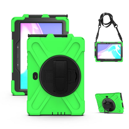 Shockproof Colorful Silicone + PC Protective Case with Holder & Hand Grip Strap, For Samsung Tab A 8.0(2019) T290 / T295, For Samsung Galaxy Tab Active Pro T540 / T545 / Tab Active4 Pro                                                                   ...