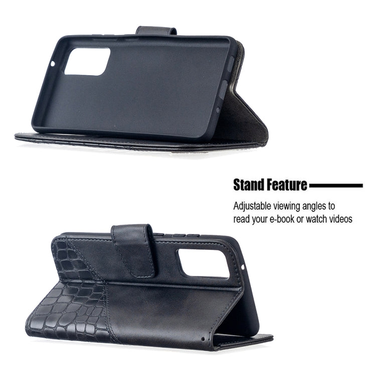 Matching Color Crocodile Texture Horizontal Flip PU Leather Case with Wallet & Holder & Card Slots, For Galaxy S20 FE 5G / S20 Lite