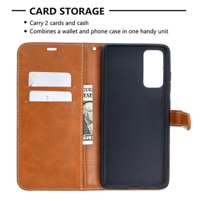 Color Matching Denim Texture Horizontal Flip Leather Case with Holder & Card Slots & Wallet & Lanyard, For Galaxy S20 FE 5G / S20 Lite