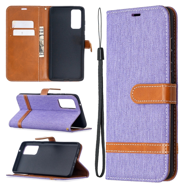 Color Matching Denim Texture Horizontal Flip Leather Case with Holder & Card Slots & Wallet & Lanyard, For Galaxy S20 FE 5G / S20 Lite