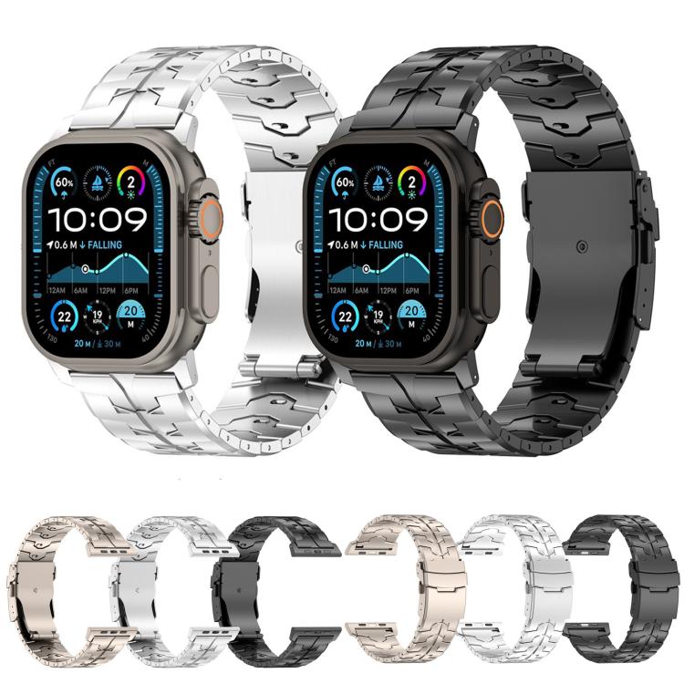 26mm Quick Release Flat Buckle Titanium Alloy Watch Band, For Apple Watch 46mm / 49mm / 45mm / 44mm
