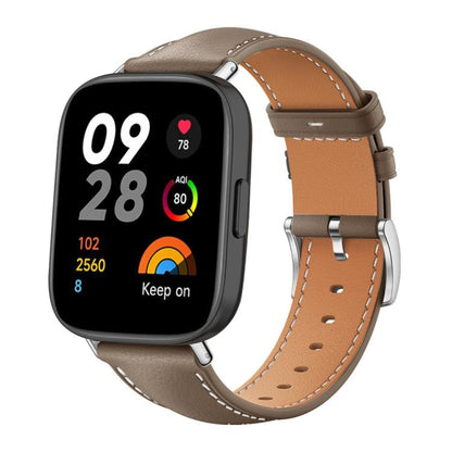 xDfind Flat Head Black Shark Fine Grain Leather Watch Band, For Xiaomi Band 10 Pro / 9 Pro / Redmi Watch 6, For Redmi Watch 3 Active / Lite 20mm, For Redmi Watch 3 20mm