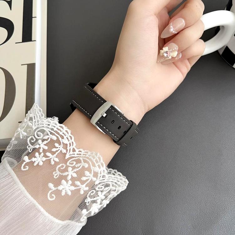 xDfind Flat Head Black Shark Fine Grain Leather Watch Band, For Xiaomi Band 10 Pro / 9 Pro / Redmi Watch 6, For Redmi Watch 3 Active / Lite 20mm, For Redmi Watch 3 20mm