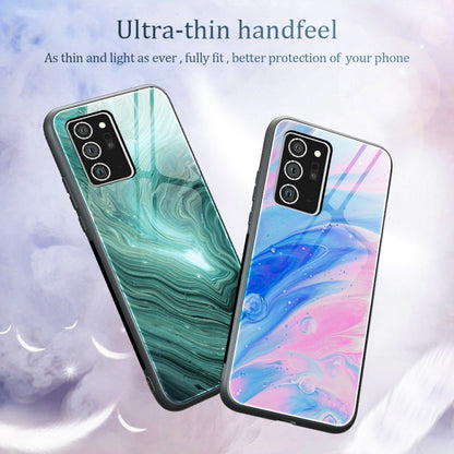 Marble Pattern Glass Protective Case, For Samsung Galaxy Note20 Ultra, For Samsung Galaxy S20 Ultra, For Samsung Galaxy Note10 Lite / A81, For Samsung Galaxy A51, For Samsung Galaxy A50 / A50s / A30s, For Samsung Galaxy A21s