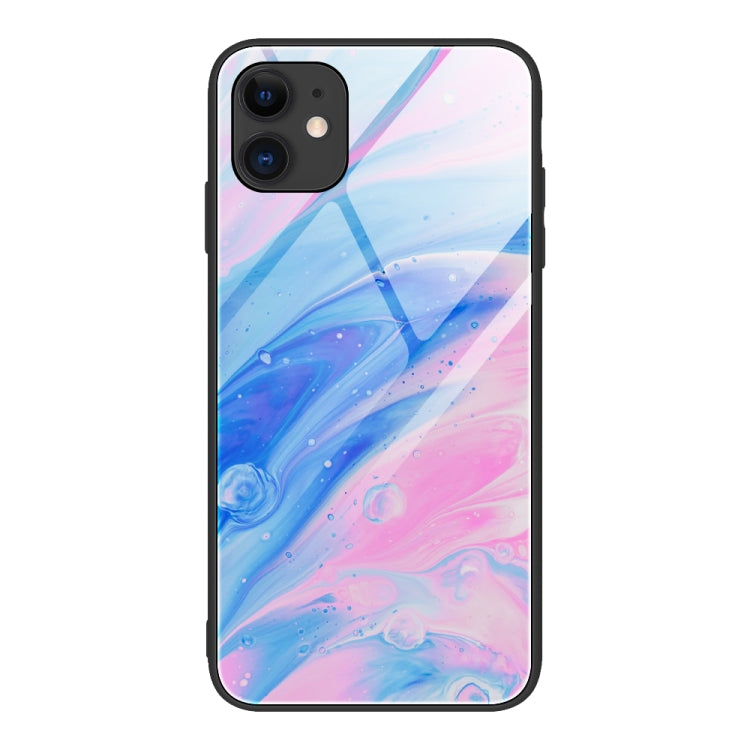 Marble Pattern Glass Protective Case, For iPhone 12 mini, For iPhone 12 Pro Max, For iPhone 11 Pro, For iPhone SE 2022 / SE 2020 / 8 / 7, For iPhone X
