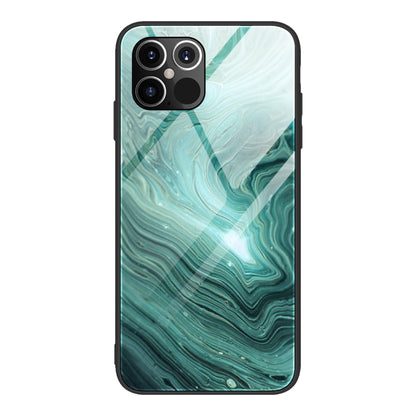Marble Pattern Glass Protective Case, For iPhone 12 mini, For iPhone 12 Pro Max, For iPhone 11 Pro, For iPhone SE 2022 / SE 2020 / 8 / 7, For iPhone X