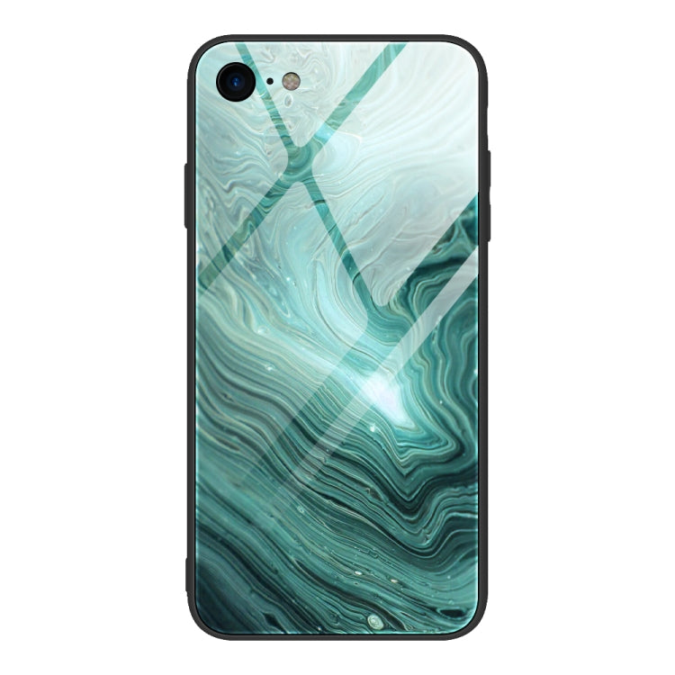 Marble Pattern Glass Protective Case, For iPhone 12 mini, For iPhone 12 Pro Max, For iPhone 11 Pro, For iPhone SE 2022 / SE 2020 / 8 / 7, For iPhone X