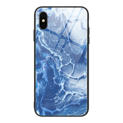 Marble Pattern Glass Protective Case, For iPhone 12 mini, For iPhone 12 Pro Max, For iPhone 11 Pro, For iPhone SE 2022 / SE 2020 / 8 / 7, For iPhone X
