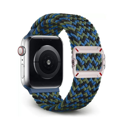 Double Loop Mechanical Buckle Nylon Braid Watch Band, For Apple Watch 46mm / 49mm / 45mm / 44mm