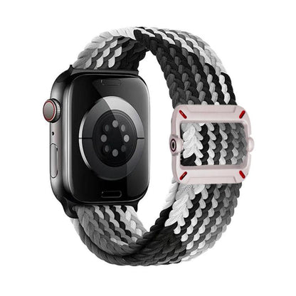 Double Loop Mechanical Buckle Nylon Braid Watch Band, For Apple Watch 46mm / 49mm / 45mm / 44mm