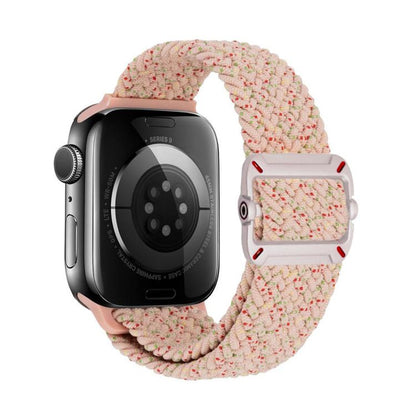 Double Loop Mechanical Buckle Nylon Braid Watch Band, For Apple Watch 46mm / 49mm / 45mm / 44mm