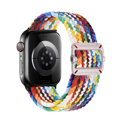 Double Loop Mechanical Buckle Nylon Braid Watch Band, For Apple Watch 42mm / 41mm / 40mm / 38mm