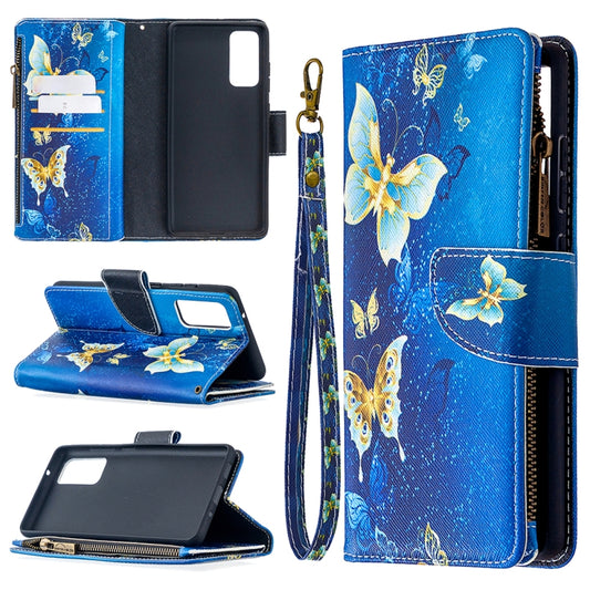 Colored Drawing Pattern Zipper Horizontal Flip Leather Case with Holder & Card Slots & Wallet, For Galaxy S20 FE 5G / S20 Lite