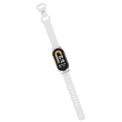Butterfly Buckle Silicone Watch Band with Transparent Case, For Xiaomi Smart Band 9 / 9 NFC, For Xiaomi Mi Band 8