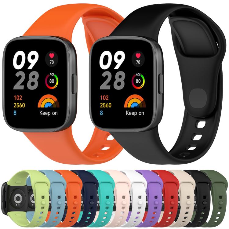 xDfind Solid Color Silicone Watch Band, with Button, For Redmi Watch 3
